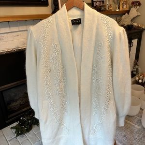 Gizel Angora cardigan sweater